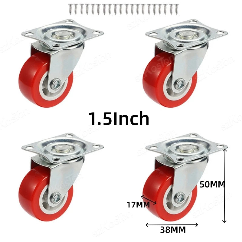4Pcs Universal Caster Wheel Heavy Duty Swivel