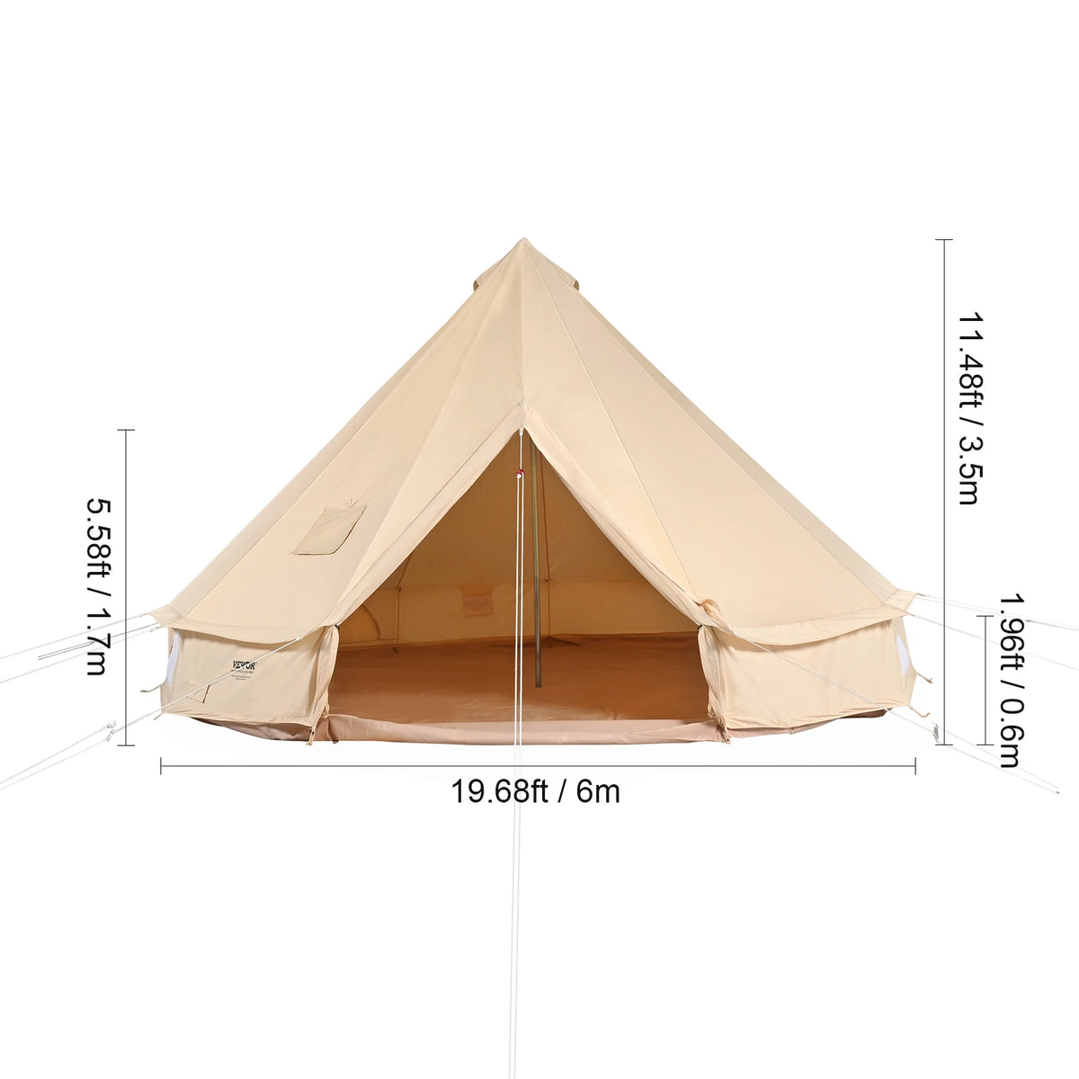 Tent for Camping with Stove Breathable Tent Holds up to 8People